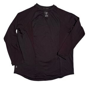 1st Phorm L Thermal Sleeve Crewneck Sweatshirt Black Athletic Dri-Fit Zip Pocket